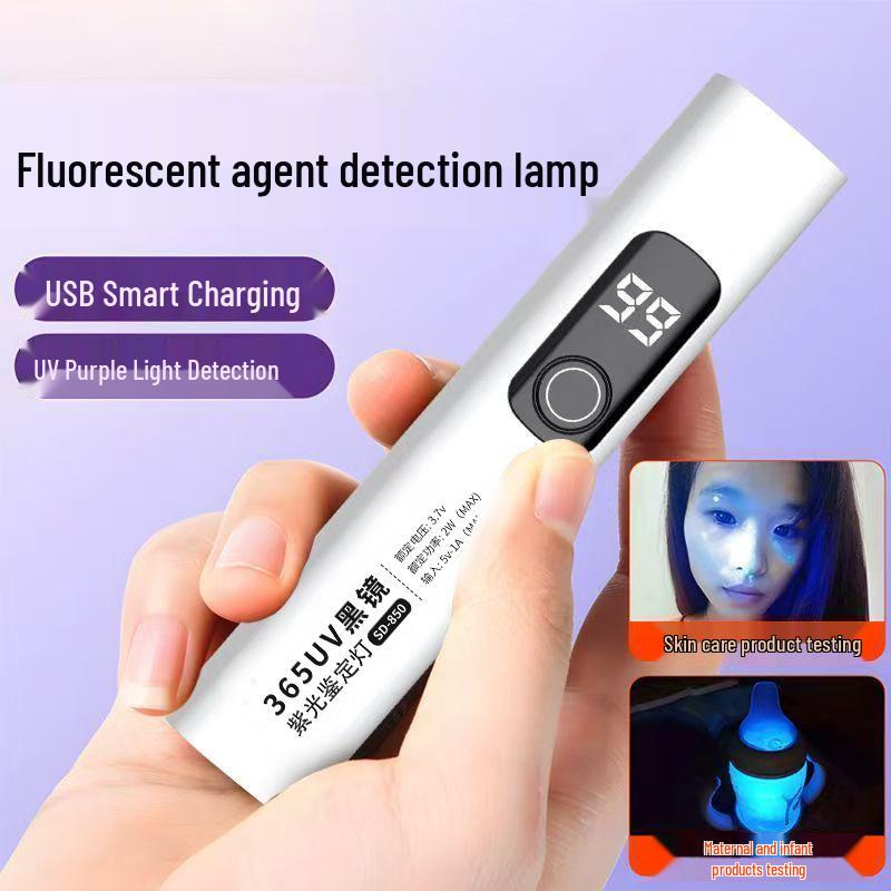 Rechargeable UV Flashlight for Pesticide and Fungal Detection - 365nm Waterproof Bordeaux Mixture.