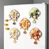 Year of The Horse Refrigerator Magnet Chinese Style Cartoon Zodiac Horse Zinc Alloy Fridge Magnet Home Kitchen New Year Decoration