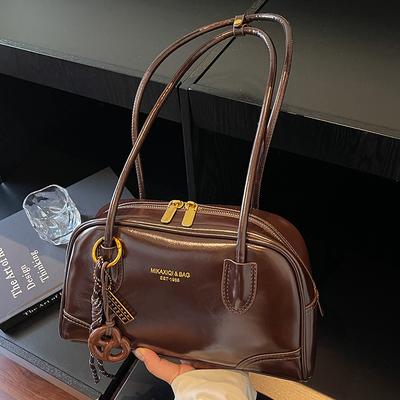 Korean Version Retro Large-capacity Tote Bag Women's 2025 Autumn New Fashion Single Shoulder Underarm Commuter Pillow Bag Women