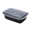 Ronghe 750ml Black Rectangular Disposable PP Lunch Box