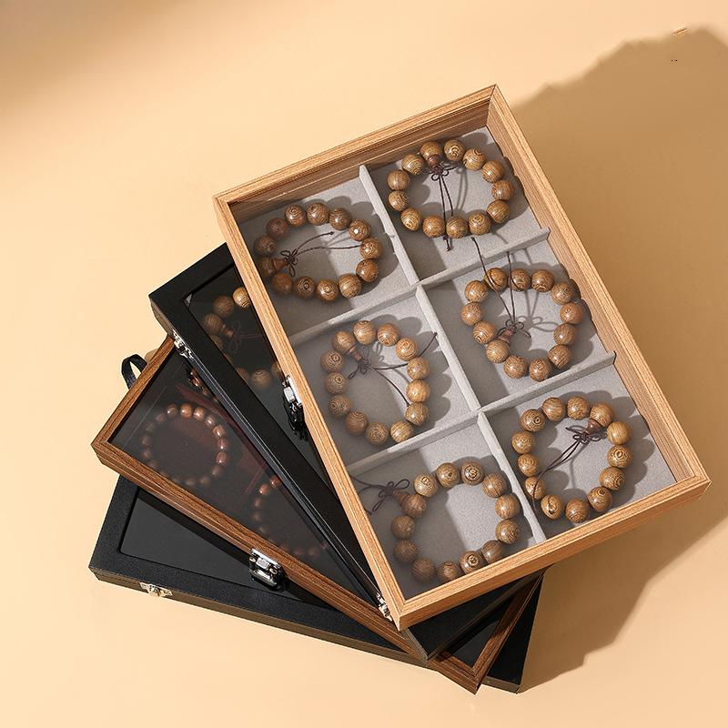 Dust-proof Sunroof with Lid Bracelet Storage Box Buddha Beads Cultural Play Bracelet Collection Box Buddha String Bracelet Jewelry Box