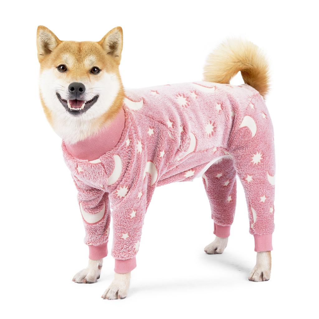 

Plush Flannel Dog Sleepwear For Small Dogs And Medium Dogs Available In Trendy Colors XS рожевий