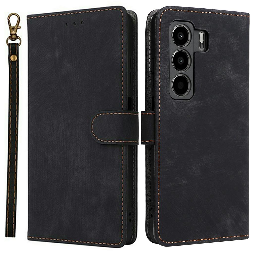 For Itel Power 70 4G Case Wallet RFID Blocking PU Leather Cover Stand with Strap