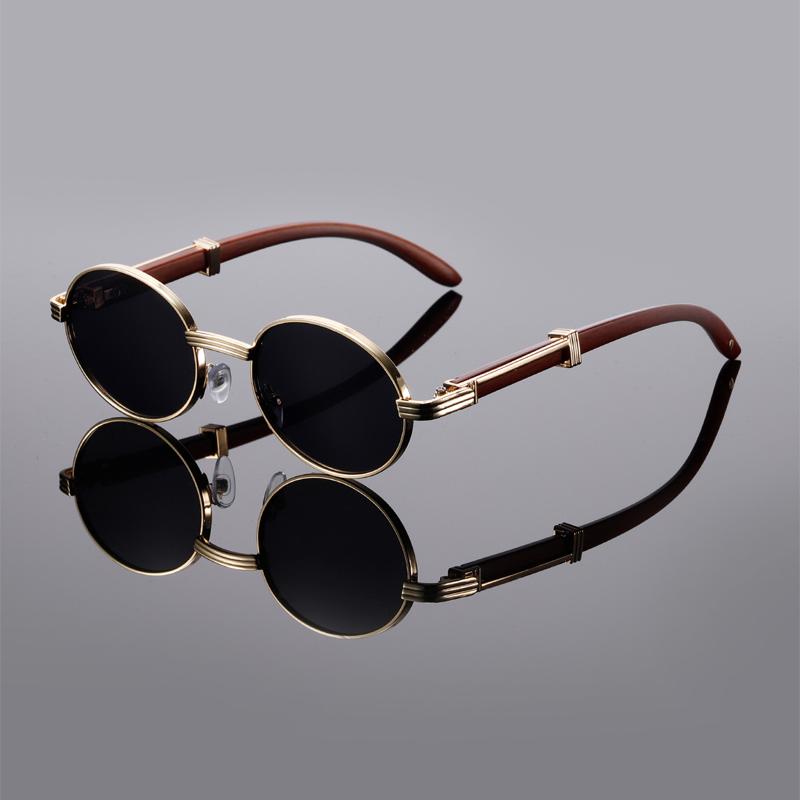 Vintage Oval Sunglasses Men Fashion Retro Metal Rim Gradient Casual Shades Women Trendy Luxury Brand Design Sun Glasses