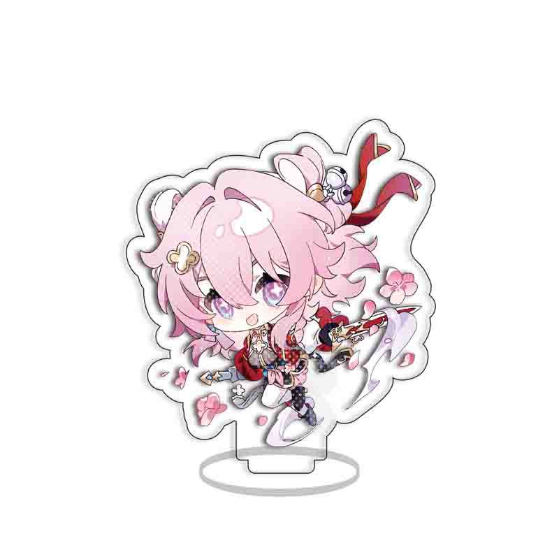8cm Game Honkai Star Rail Boothill Jade Jiao Qiu March 7th Yunli Cosplay Acrylic Figure Stand Model Plate Desk Decor Sign