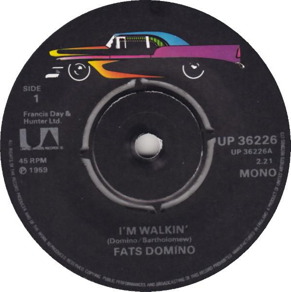 

7inch Record FATS DOMINO Im Walkin UP36226 United Artists 1977 UK Rock Used