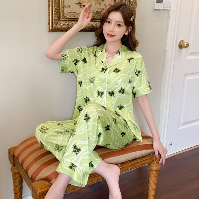 YUZHAOLIN 2026 Women's Printed Short Sleeve Homewear Set