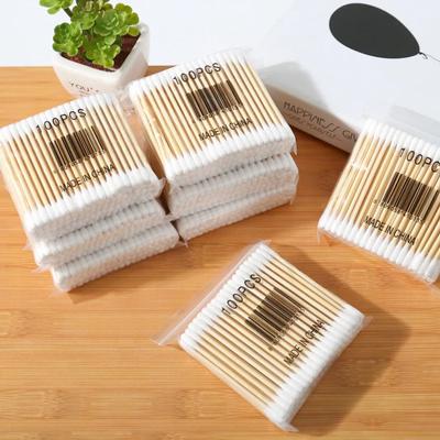 300pcs Double Head Cotton Swab Women Makeup Cotton Buds Tip for Wood Sticks Nose Ears Cleaning Health Care Tools