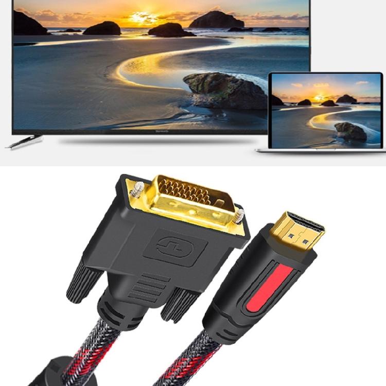 HDTV-compatible DVI Converter Cable HD4K Digital Video Cable Double Shielded For Home Entertainment