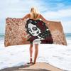 Halloween Horrible Sugar Skull Girl Printed Beach Towel Outdoor Quick Drying Swimming Bath Towels Yoga Mat for Kids Adults Gift