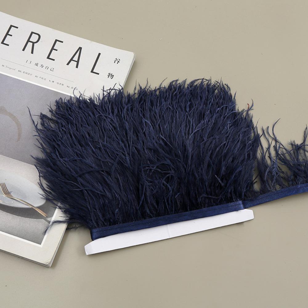 1 Meter 8-10cm Wide Natural Ostrich Feathers Feather Trim Fringe  Wedding Party Decoration
