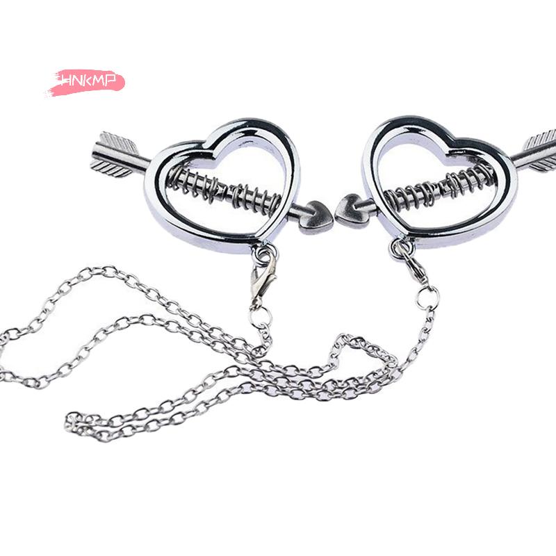 Adjustable Metal Nipple Clamps 1 Pair Breast Spring Stimulator for Role Play Bondage Adult Games Couple Restraint Accessories