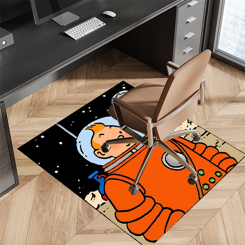 The Adventures of Tintin Printed Absorbent Washable Carpet, Non-Slip Bathroom Mats, Kitchen Rugs, Yoga Mat,Living Room Entrance, Camping Picnic Rugs