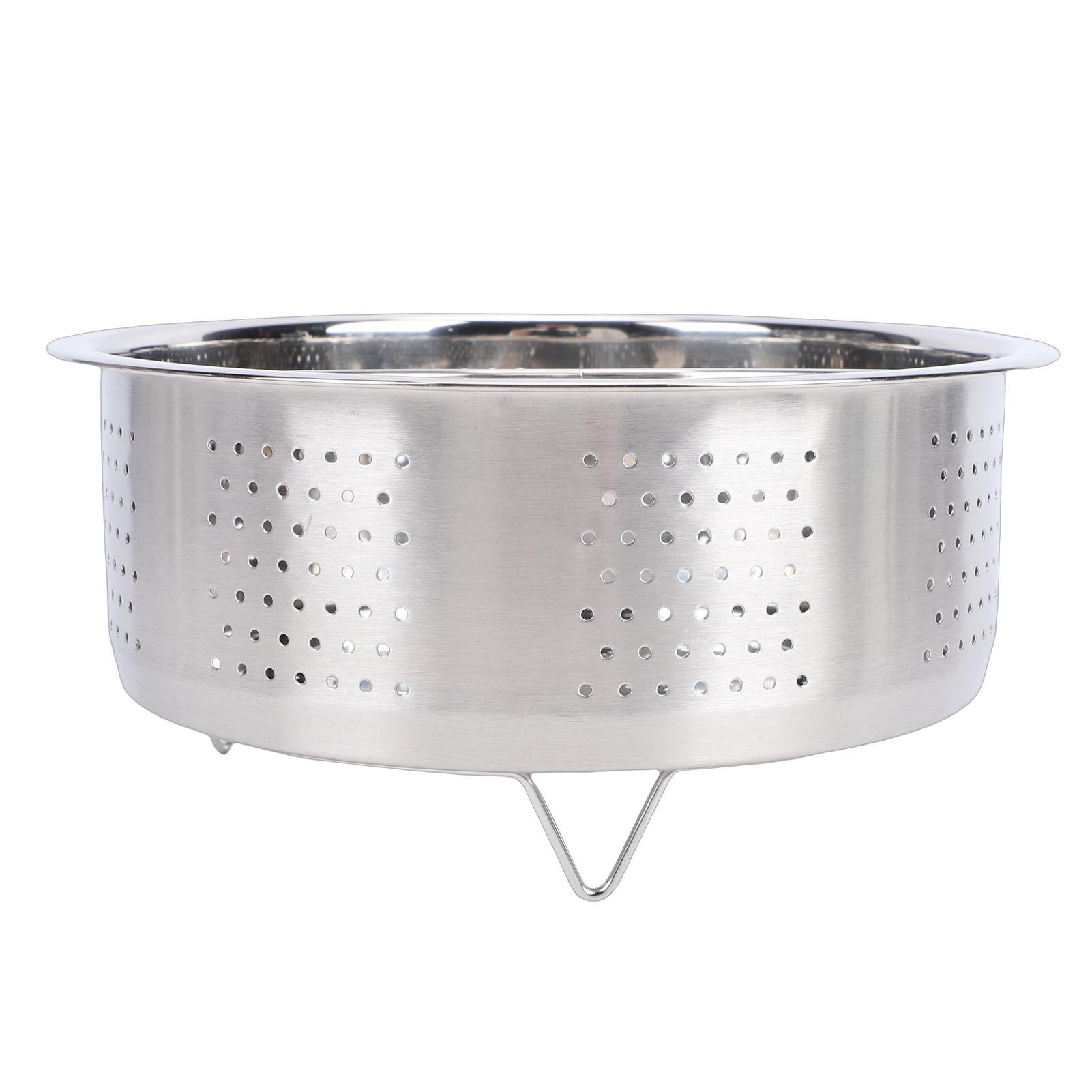 Koogeelife 304 Stainless Steel Steaming Basket With Handle Vegetable Steam Basket Insert For Pot Rice Cooker Veggies Rice Seafood