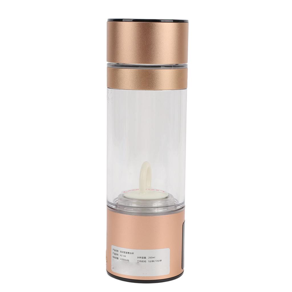 Hydrogen Water Bottle 260ml Rechargeable Portable Hydrogen Water Machine Generator SPE PEM Technology Hydrogen Water Ionizer Machine