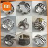 925 Sterling Silver Rings for Women Couple Minimalist Handmade Simple Retro Flower Heart Ring Fine Jewelry Gift Prevent Allergy