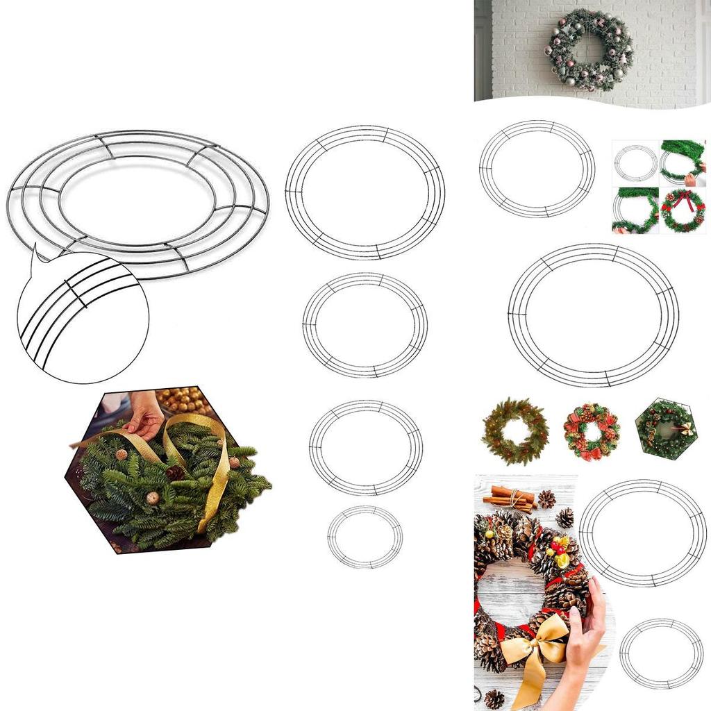 Hoop Metal Garland Round Iron Ring Diy Christmas Decoration  Wire Wreath Frame