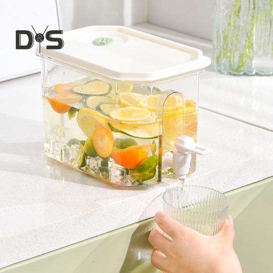 Drink Dispenser with Spigot 3.5L Cold Water Pitcher Beverage Liquid Drink Container for Fridge Lemonade Stand Juice Jug