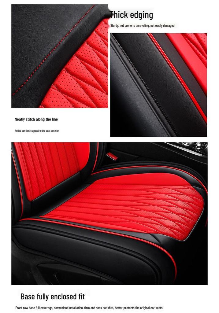 Four Seasons Universal PU Leather Car Seat Cover, Full Surround Cushion