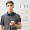 DOQAUS LIFE3 Bluetooth 5.3 Wireless Headphones, 50 Hours of Continuous Playback, 3 EQ Sound Modes, Over-Ear Headphones with Built-in Microphone,