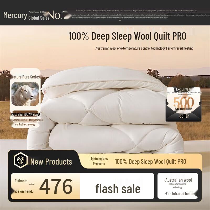 

Mercury Home Textiles 100% Australian Wool Thickened Winter Quilt