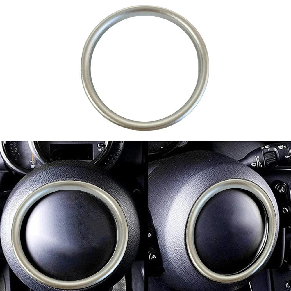 SILVER BLUE Car Steering Wheel Center Trim For MINI FOR Cooper F54 F55 F56 F57 F60 Steering Wheel Trim Decorative Ring серебряный