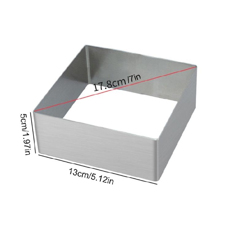 Cake Molds Rings Square Mousse Mold Stainless Steels Cake Rings  Square Cake Mold Bakewares for Home Baking Tool
