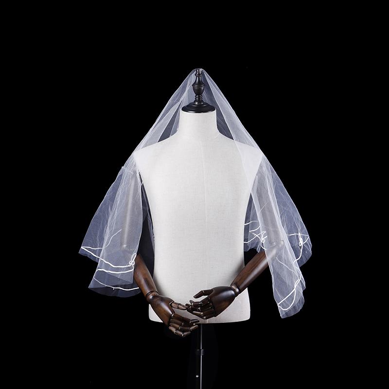 1 X Women 150Cm White One Layer Short Wedding Bridal Veils