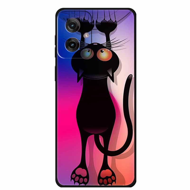 Etui do Motorola Moto G55 5G Luksusowe Miękkie Silikonowe TPU Tylna Osłona Etui na Telefon dla MotoG55 Ochronne Odporne na Wstrząsy Kolorowe Fundas