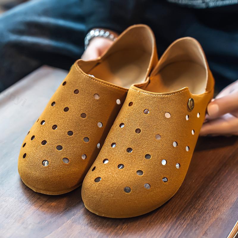 Fashion 2025 Autumn New Concise Low Top Casual Cool Slippers for Men Fashion Trend Versatile Hollow Breathable Comforatble Flat Sandals