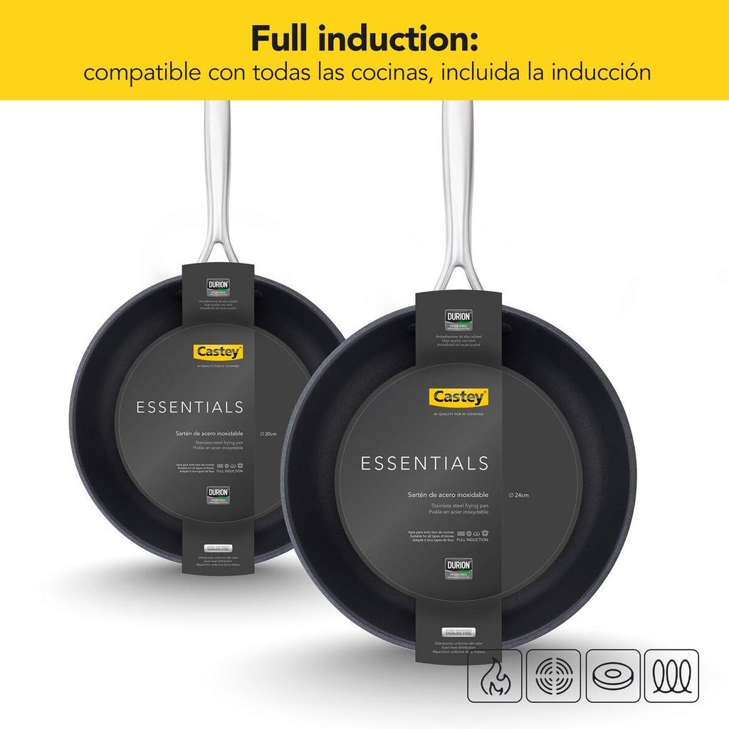 Pan Castey EA-S30 Grey Stainless Steel Ø 30 Cm