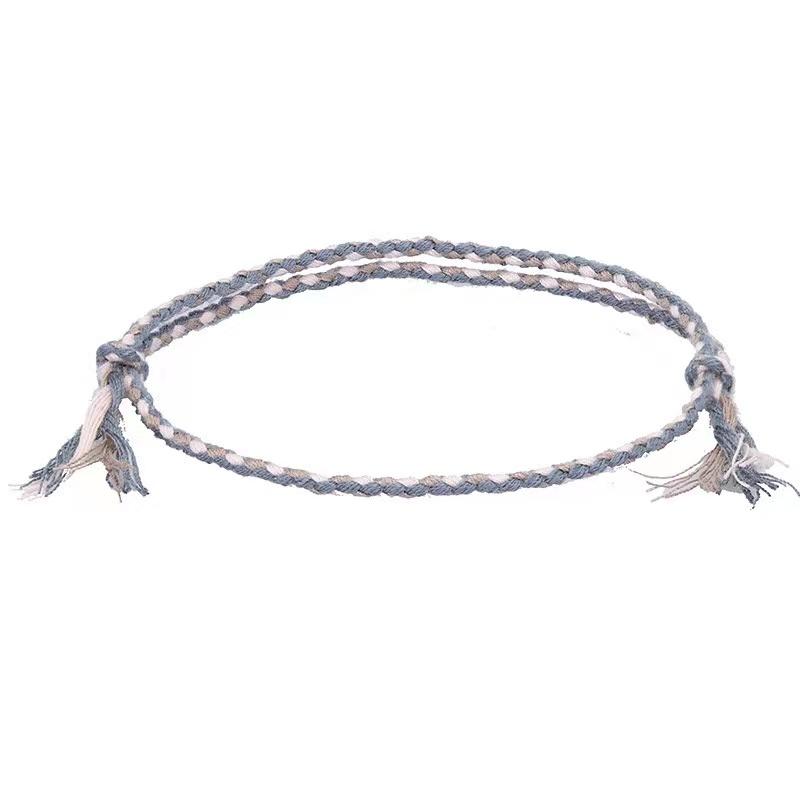 Boho Four Strand Color Handmade Waterproof Woven Thread Wrap Bracelet Simple Rope Knot Bracelet Friendship Bracelets