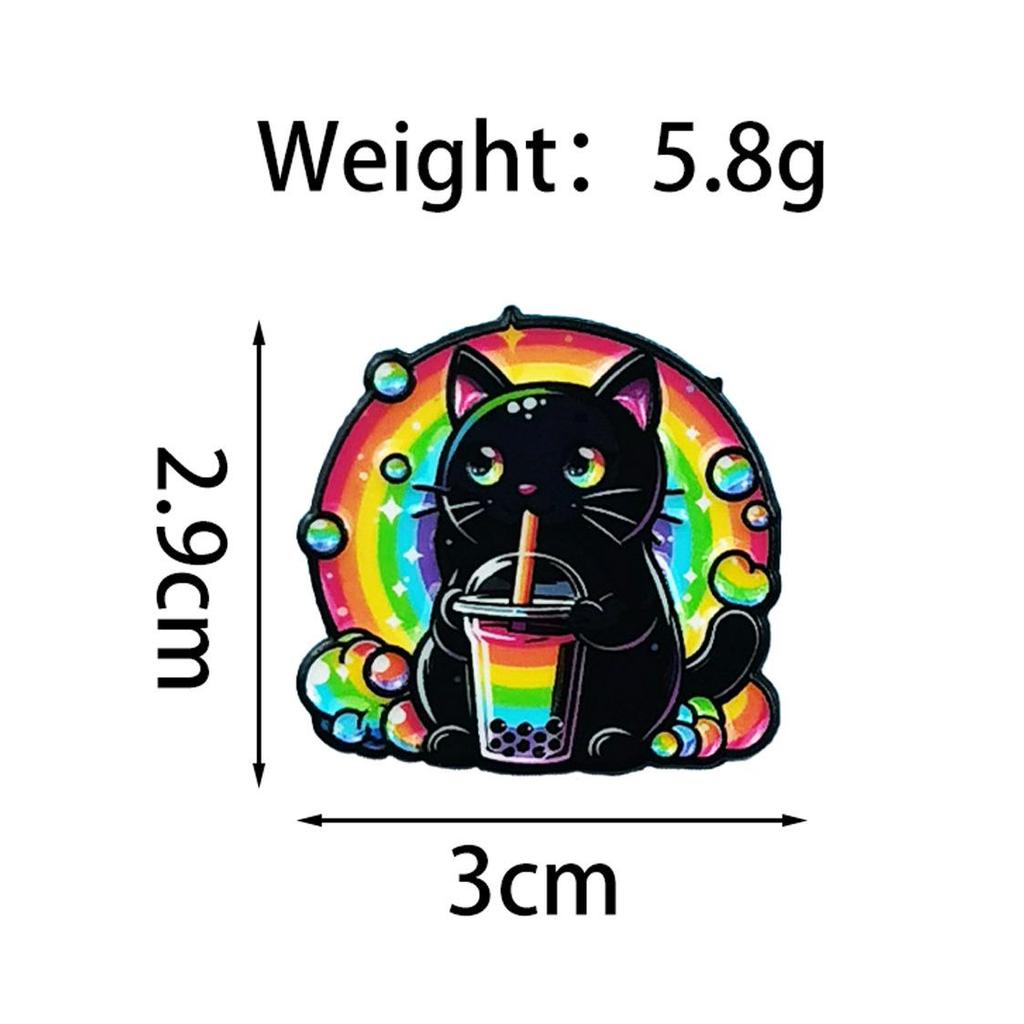 Cartoon Cat Brooch: Creative Alloy Enamel Badge for Backpack or Clothing