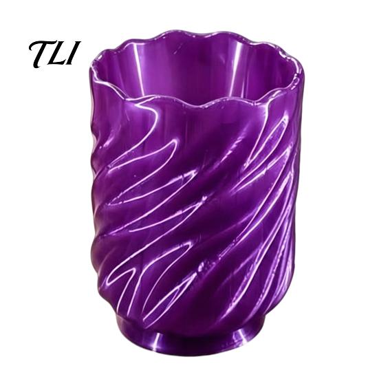 Plastic Pencil Cup for Desk Spiral Pen Holder, 3D Printed Twisted Makeup Brush Organizer Cup, Sturdy Holder School Decorative Storage Container Office