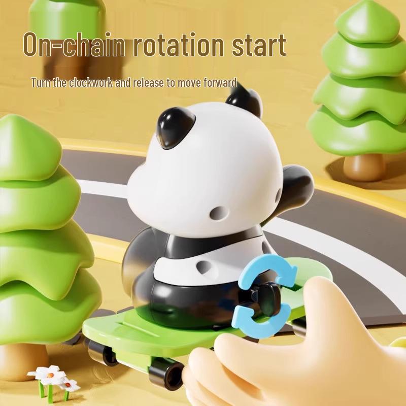 Adorable Wind-Up Walking Panda Plush Toy