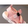 Small kids sandals solid color velcro Korean style children's beach shoes baby soft sole summer closed-toe non-slip