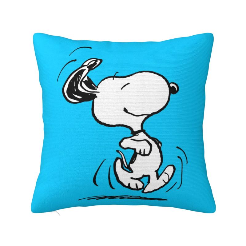 Custom Disney Snoopy Woodstock Cartoon Beagle Pillow Home Decorative Nordic Cushion Decoration Salon Square Pillowcase