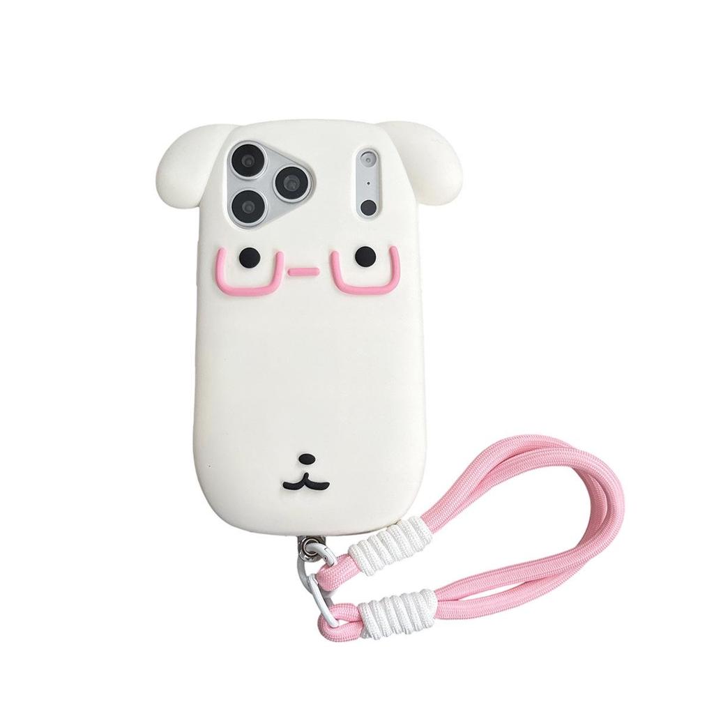 3D Cartoon Dog iPhone 14/13/12/17/16/15 Pro Max Drop-Proof Case