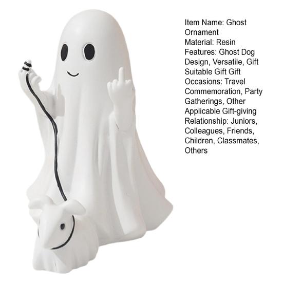 Ghost Dog Walking Ornament Resin Ghost Dog Walking Sculpture Halloween