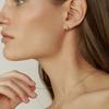 LUNNE 14k Star-Piece Oval Volume Earrings (14K Gold) #LFE09