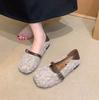 Designer Vintage Women Warm Fur Flats Shoes Fashion Shallow Belt Buckle Spring Autumn Ladies Comfort Loafers Women's Ankle Boots
