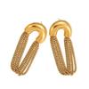 Pendientes de Aro Sofisticados con Capas y Detalle de Flecos Joyería de Acero Inoxidable para Mujer Ideas de Regalo