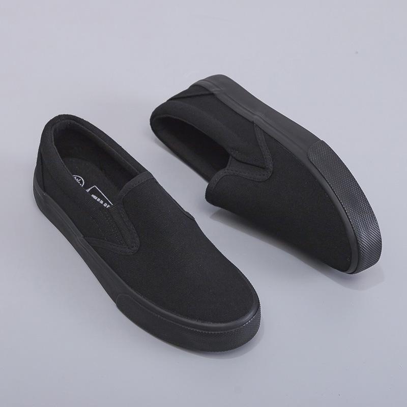 Hand-painted Canvas Shoes, Little White Shoes, Lazy One-pedal Spring Trend, Male and Female Couples, Student Elastic Footwear