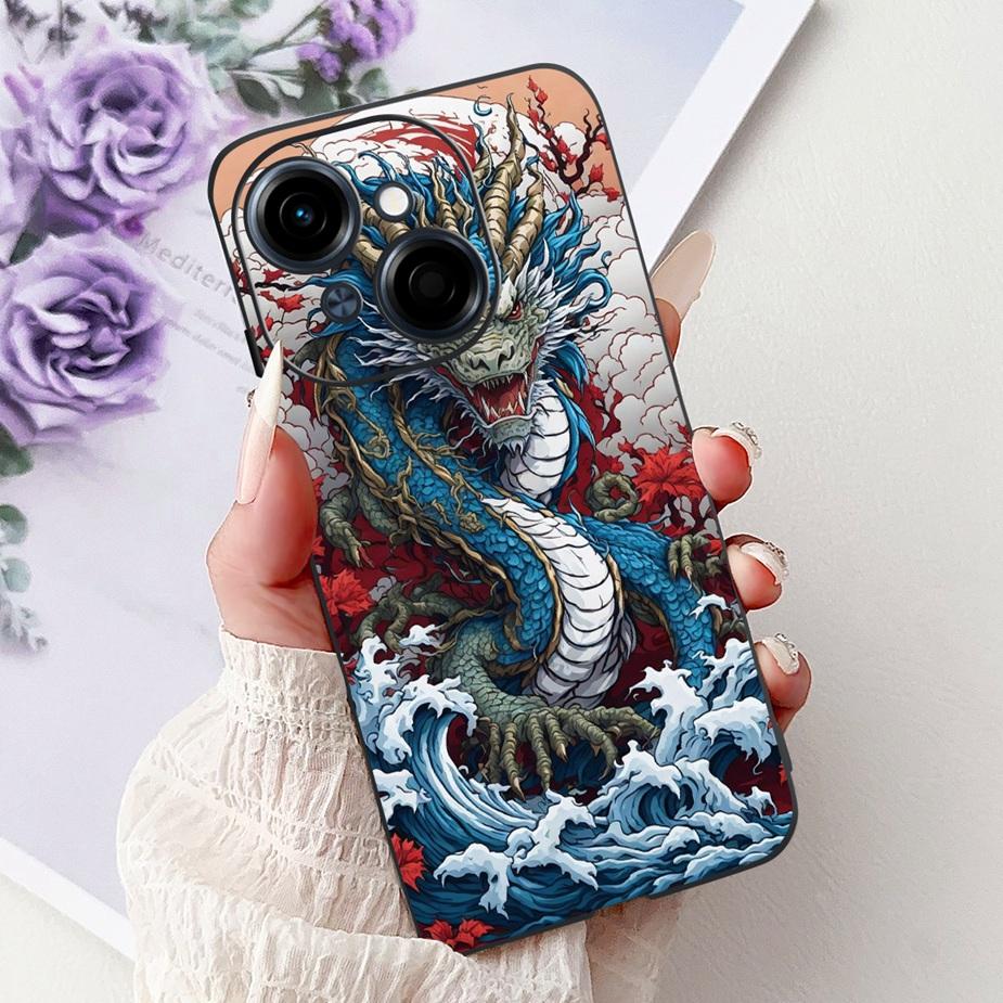 For Tecno Spark Go 1 Case Pop 9 4G KL4h Cool Lion Tiger Pattern Cover Soft TPU Phone Case For Tecno Spark Go 1S SparkGo1 S Shell
