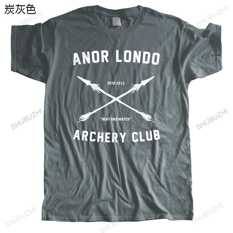 Homme streetwear manches courtes décontracté t-shirt drôle ANOR LONDO ARCHERY CLUB Marque Coton col rond T-shirt Livraison Directe
