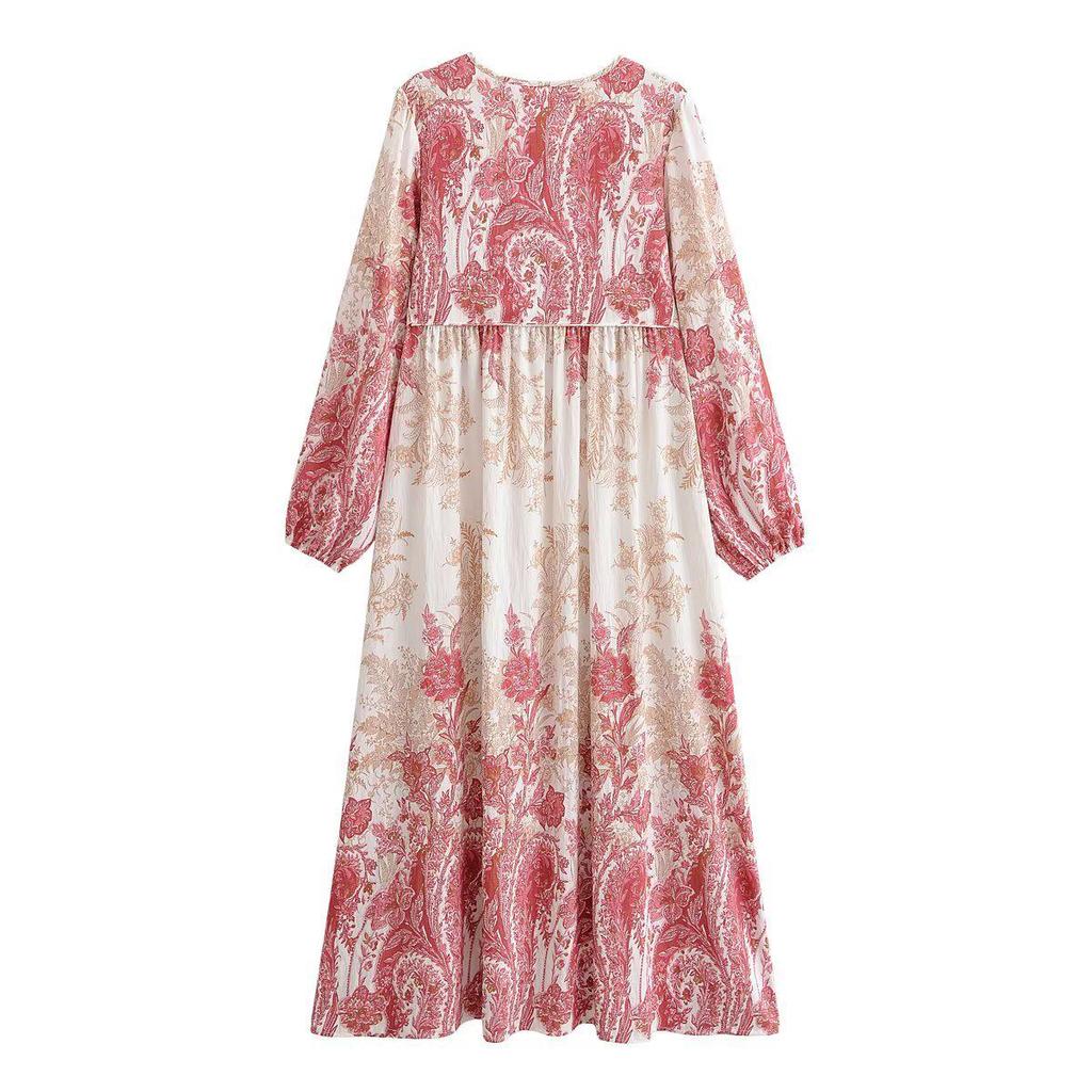 2026 Spring Bohemian Long Sleeve Casual Slimming Dress