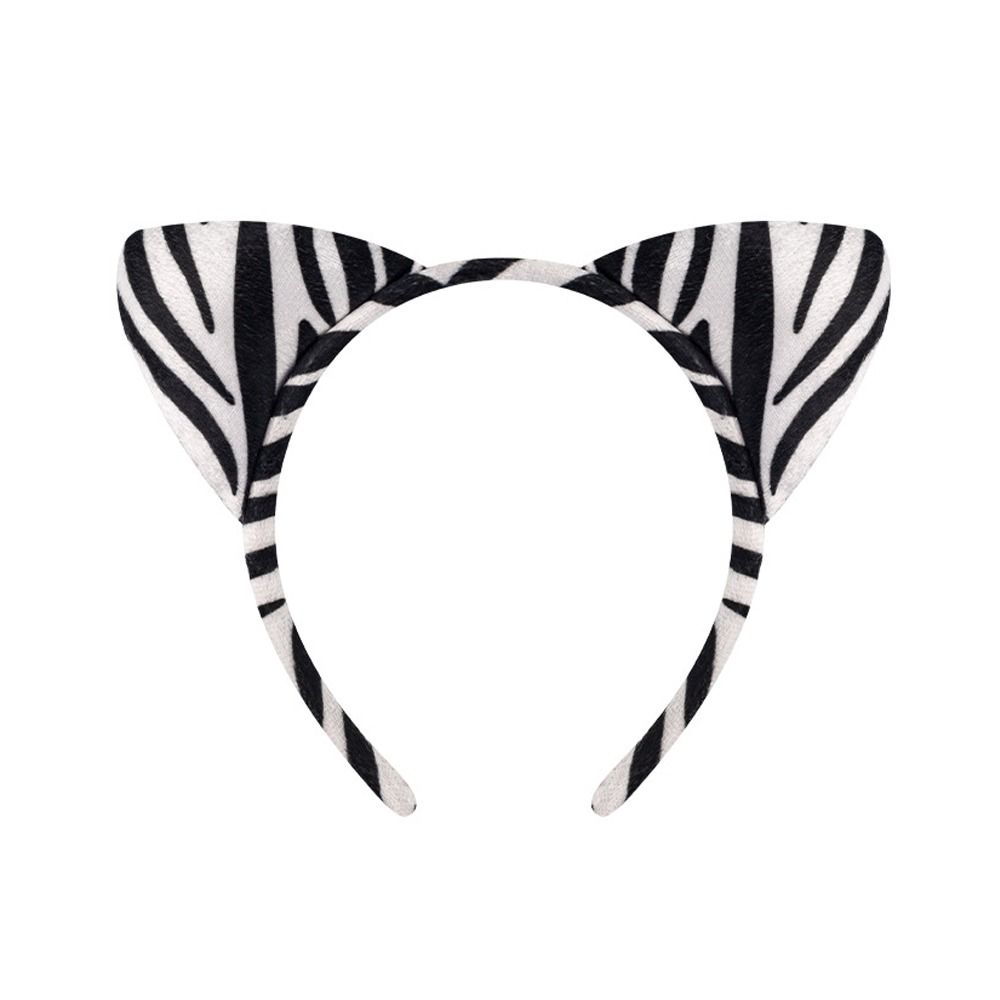 Cute Animal Ears Kid Costume Headband Stripes Design Costume Accessories Hairband Cartoon Headpiece Stage Performance