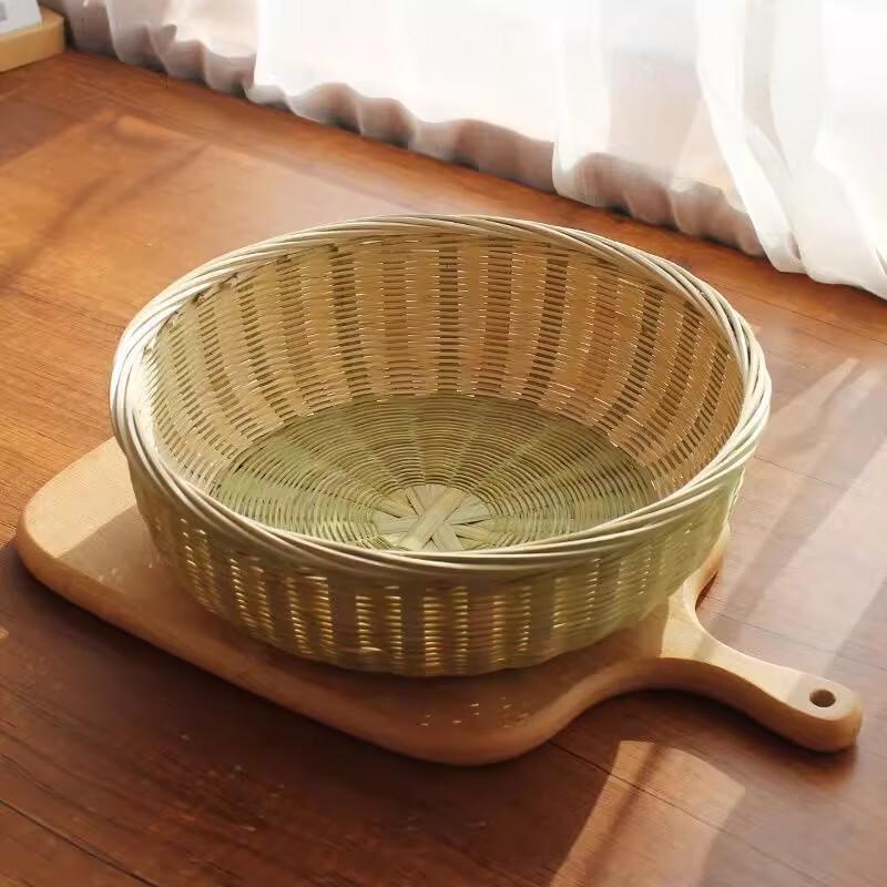 Handmade Bamboo Fruit Basket with Base