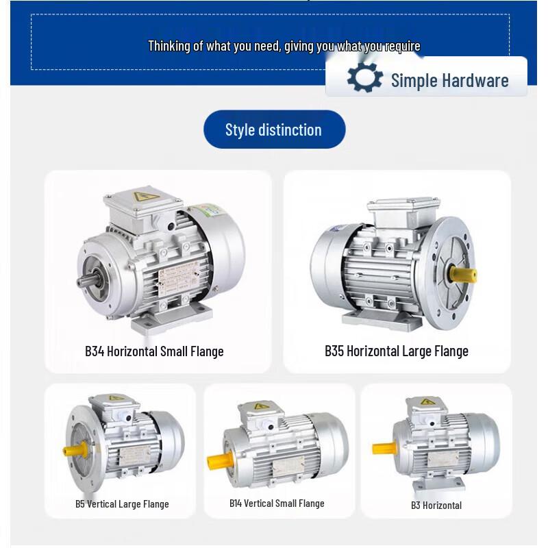 

Versatile 3-Phase Aluminum Electric Motor CN plug (adapter included)