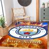 Manchester City Customizable Name Floor Mat Suitable for Balcony Living Rooms Decorate room Game Room Anti-slip Rug Anime Office Decor